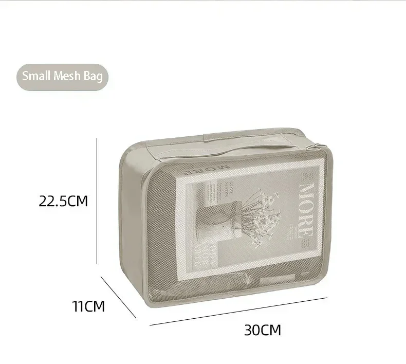 7 Pcs Set Travel Organizer Storage Bags Suitcase Packing Cubes Set Cases Portable Luggage Clothes Shoe Tidy Pouch Folding