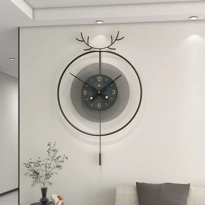 

Minimalist Wall Clocks Modern Design Metal Art Free Shipping Mechanism Nordic Clock Digital Living Room Reloj Pared Wall Decor