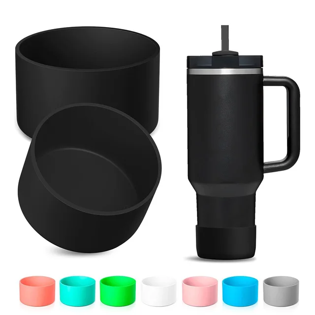 2Pcs Silicone Boot for Stanley Cup Fits H2.0 30oz 40oz Tumbler Protective Cup Bottom Sleeve Cover Cup Accessories 2Pcs Silicone Boot for Stanley Cup Fits H2.0 30oz 40oz Tumbler Protective Cup Bottom Sleeve Cover Cup Accessories