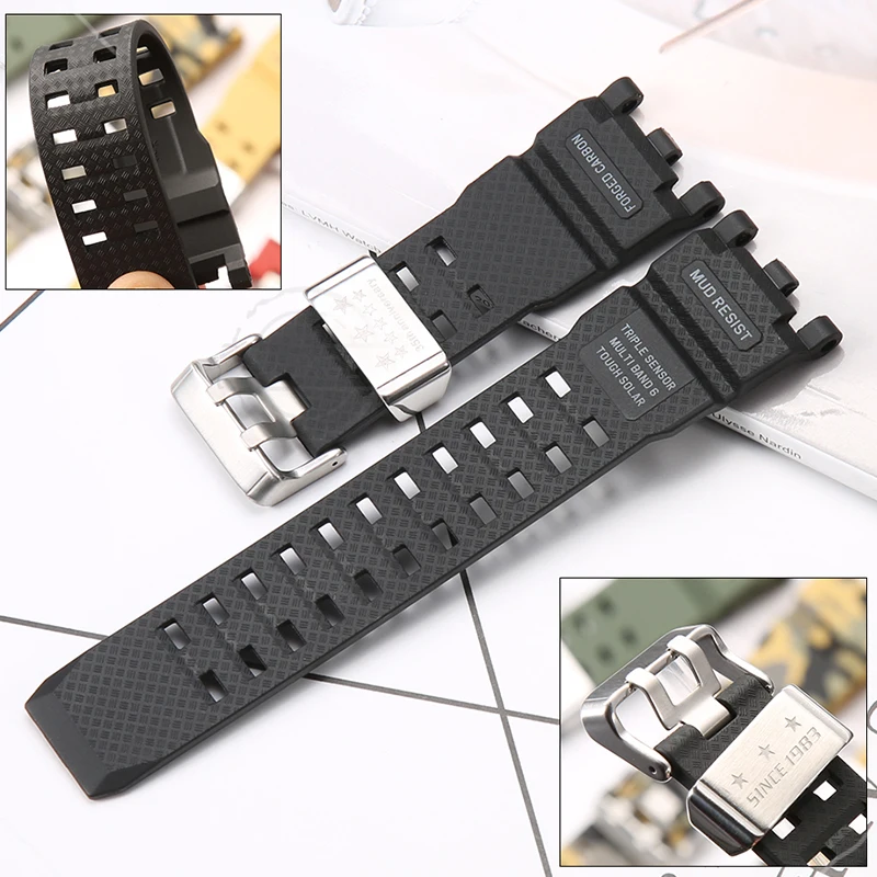 Resin Strap Suitable For Casio G-SHOCK GWG-2000 GWG-2040 Men's TPU Sports Waterproof Watch Accessories Wristband Bracelet