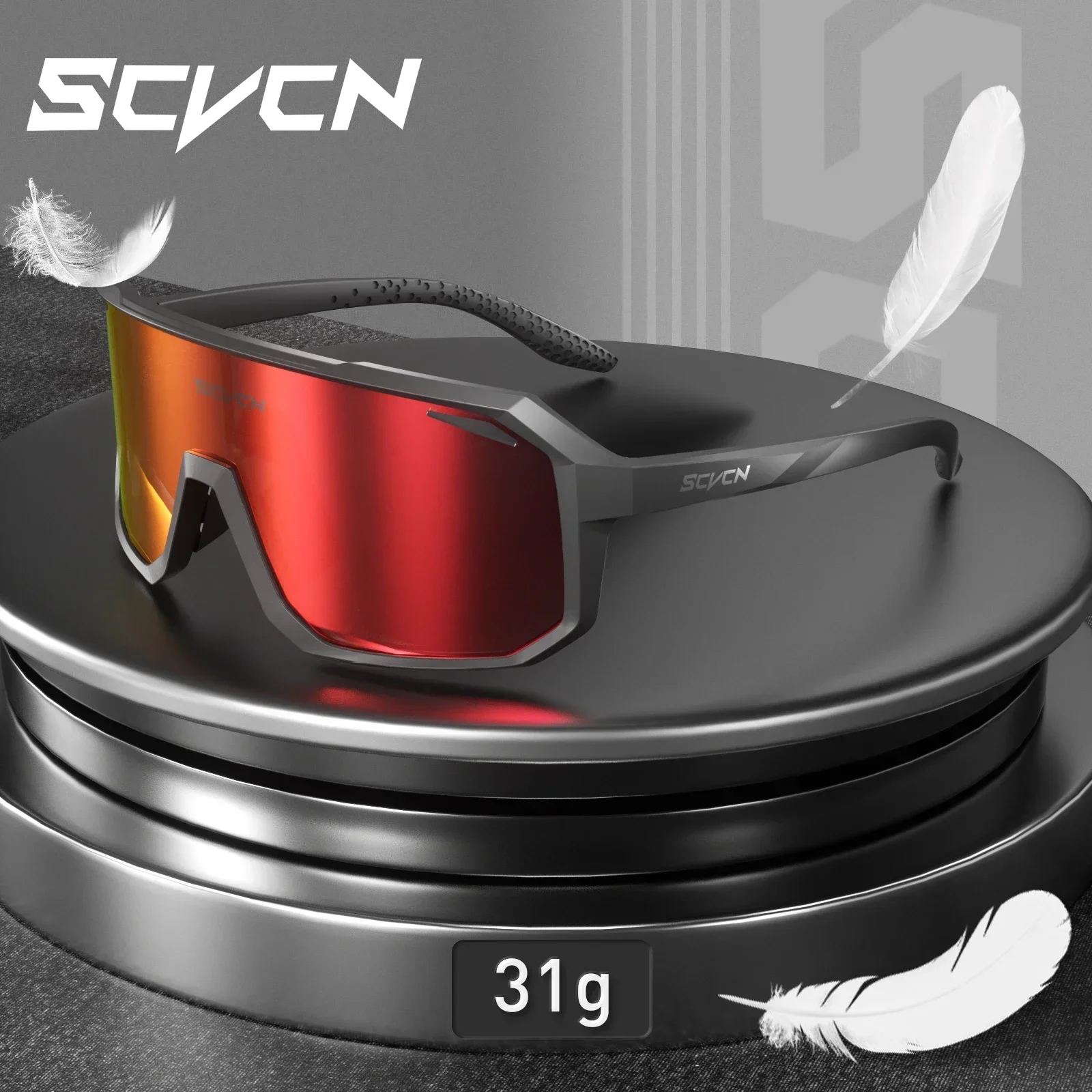 Lunettes De Sport Cyclisme SCVCN – UV400, Miroir, Multicolore, Unisexe, Pour VTT Et Running