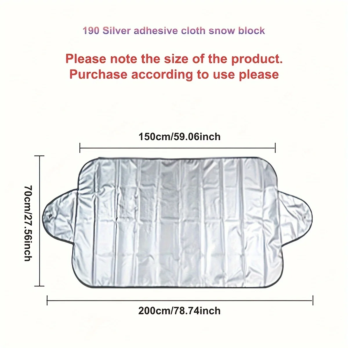 1PC Car Windshield Sunshade, Car Snow Cover - Foldable, Ice, Sunlight and Precipitation Protection Cover, Snow Blocking Artifact