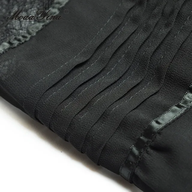 MoaaYina: O Vestido Vintage Perfeito para o Outono 5 Vestido Vintage Spliced MoaaYina