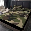 Classic Camouflage Pattern Fitted Sheet Set 1* Fitted Sheet+2*Pillowcases Mattress Covers Soft Breathable Bedding Set 1