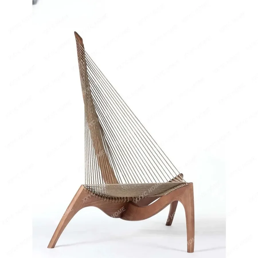 

Designer Model Nordic Solid Wood Sailing Chair Art Creative B & B Wine Hallway Leisure Couch Recliner Harp Chair