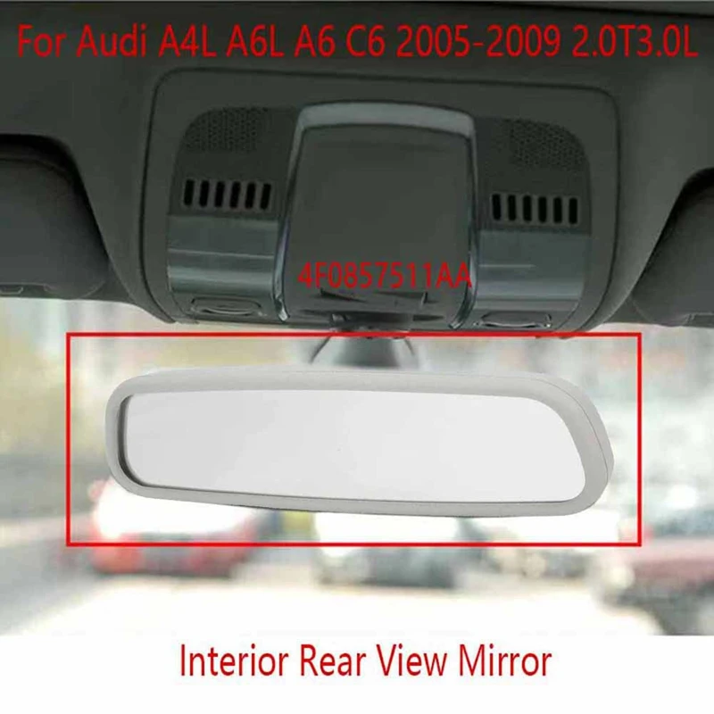 

Car Baby Mirrors Interior Rear View Mirror Replacement Glass For A4LA6L A6 C6 2005-2009 2.0T3.0L 4F0857511AA