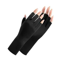 1 Pair Fingerless Gloves Summer Sunscreen UV Protection Multicolor Gloves Woman Driving Gloves Stretch Female Touchscreen 2