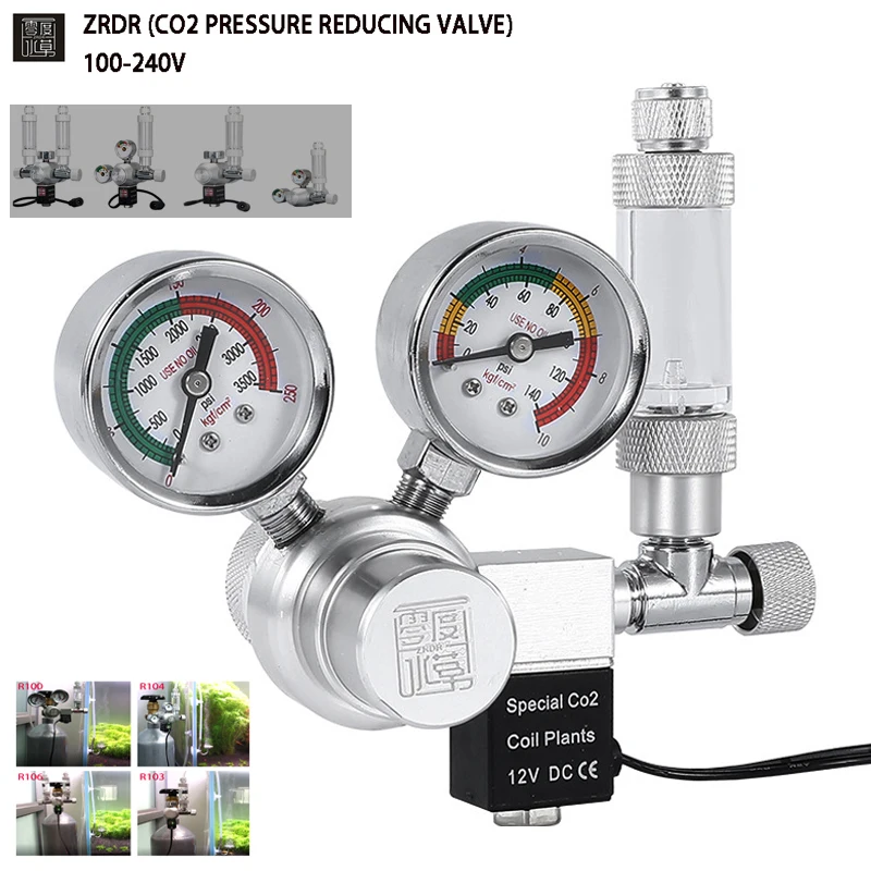 Regolatore Di Flusso CO2 Per Acquario Con Contabolle – Valvola A Spillo In Acciaio Inox E Alluminio