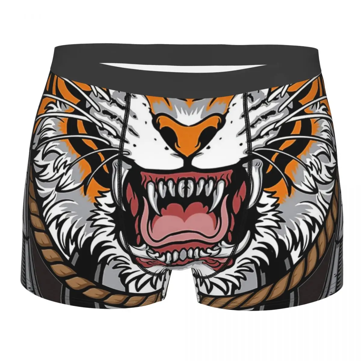 

Samurai Tiger Under Red Sun Underpants Breathbale Panties Male Underwear Print Shorts Boxer Briefs