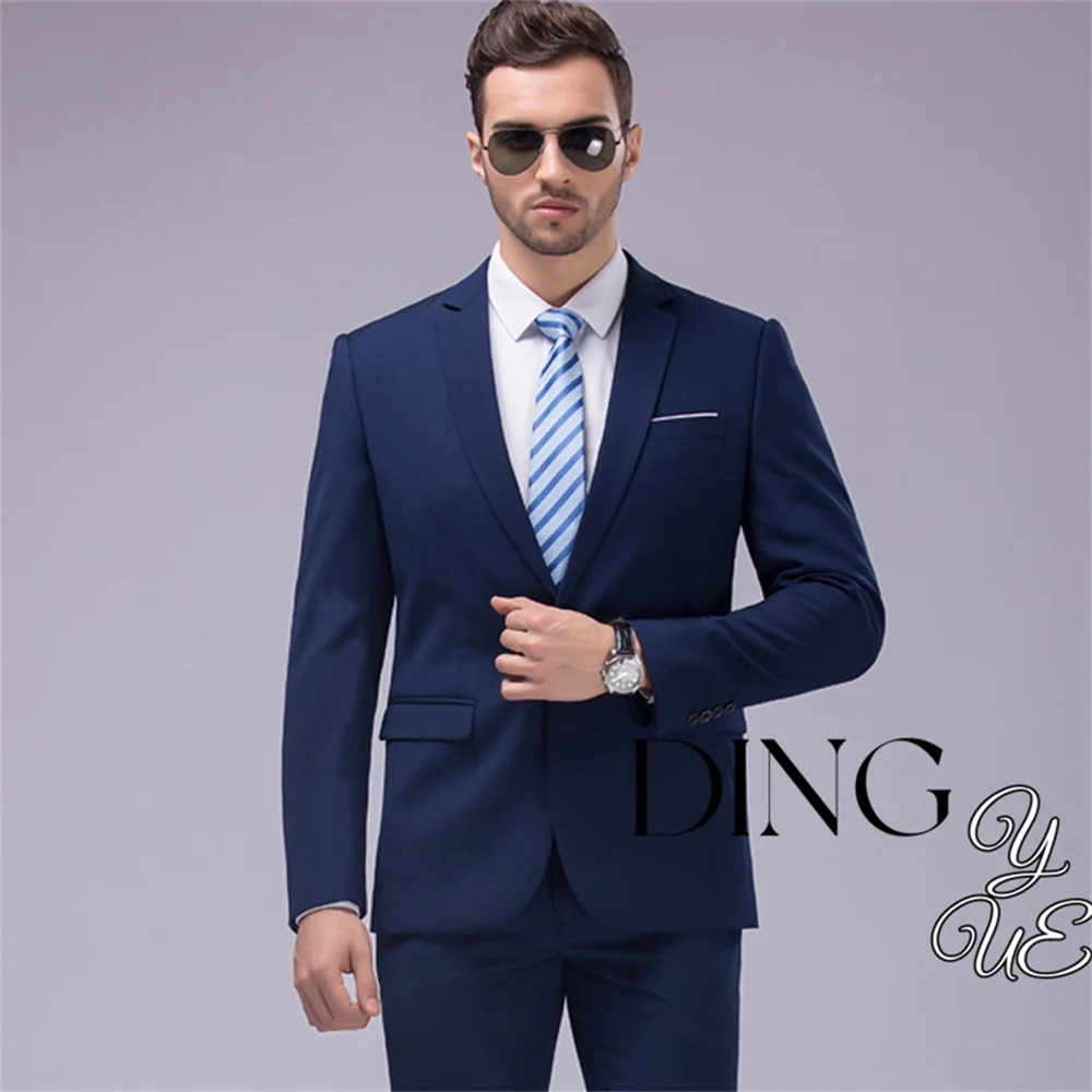 

High quality British fashion handsome all fashion business career work suit men's jacket Four Seasons Blazers Single Breasted
