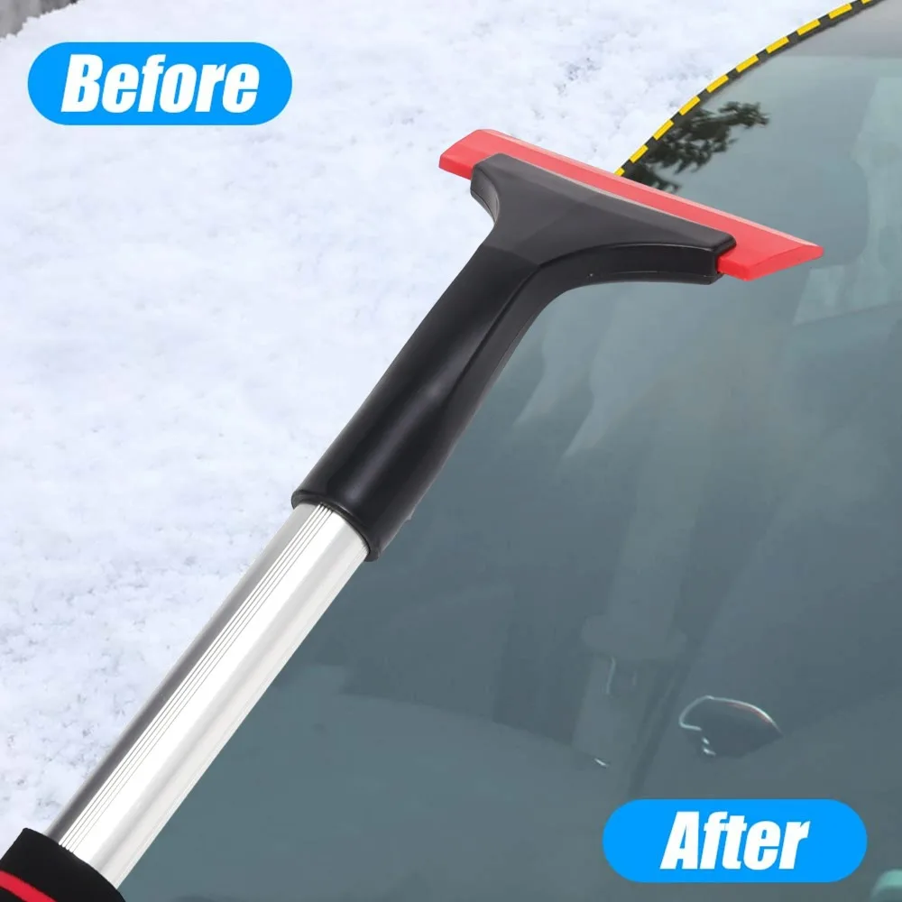 Car Snow Shovel Winter Universal Auto Window Defrosting Snow Cleaning Tools Windshield Glass Silicone Scraper De Icing Shovel