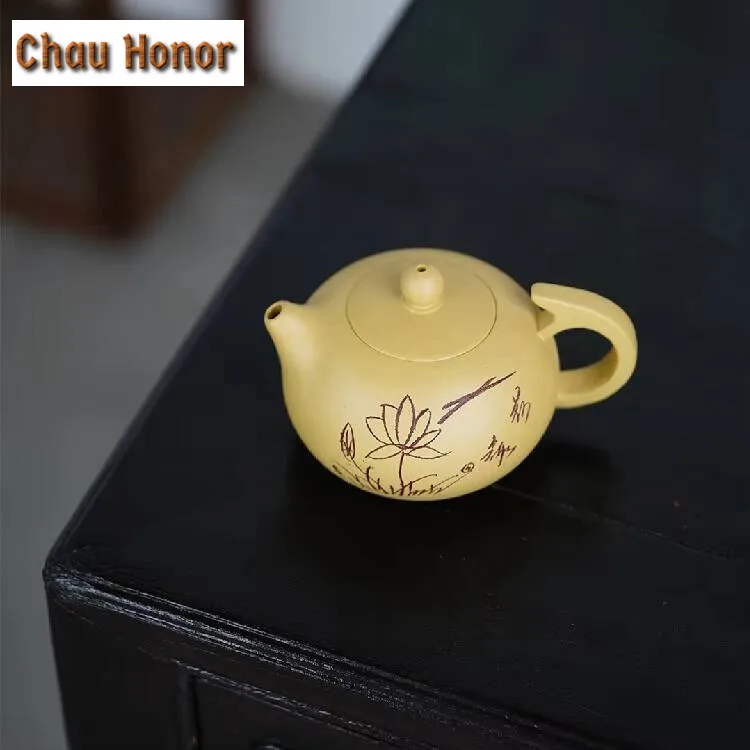 280ml Master Handmade Yixing Purple Clay Tea Pot Authentic Beauty Xishi Pot Raw Ore Zisha Puer Tea Infuser Customized Teaware