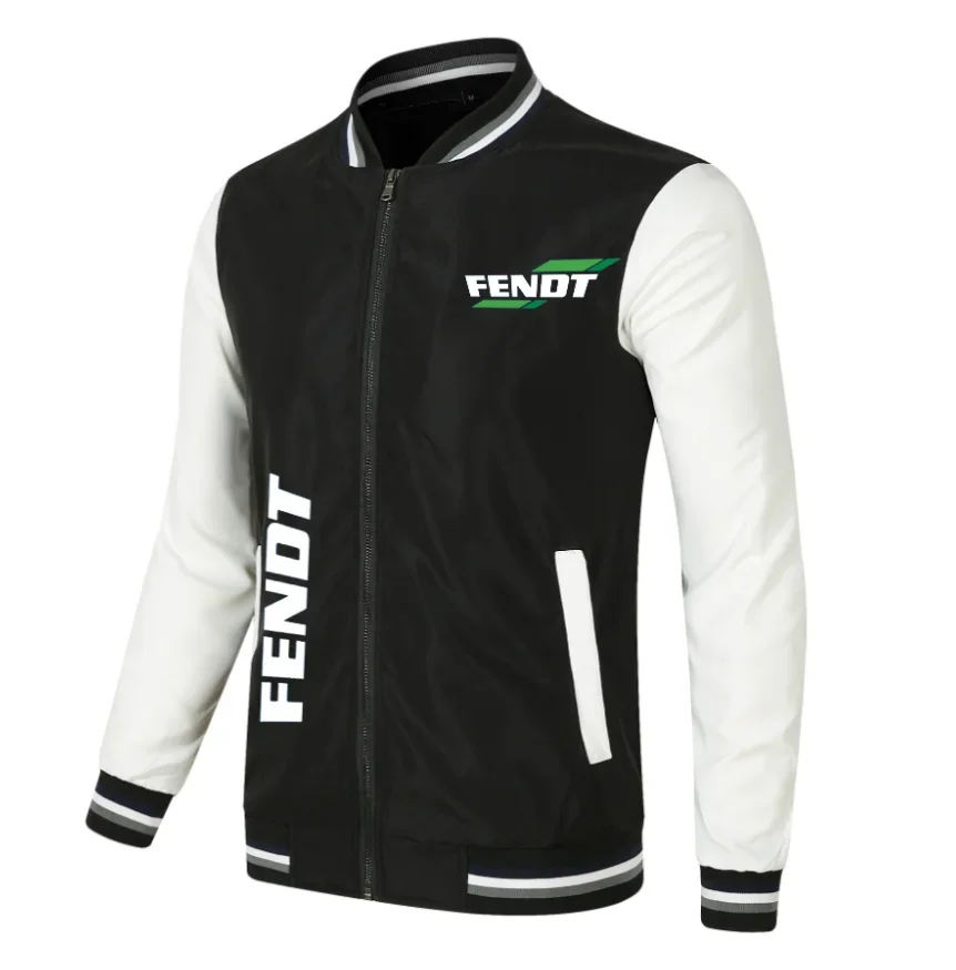 

NEW Baseball Jacket Spring Autumn Fleece Cotton Slim Fit Jacket FENDT Car Logo Sweatshirt Fashion Hip Hop