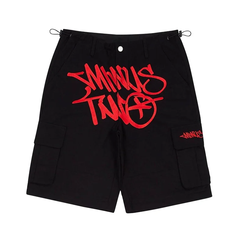 Black red shorts