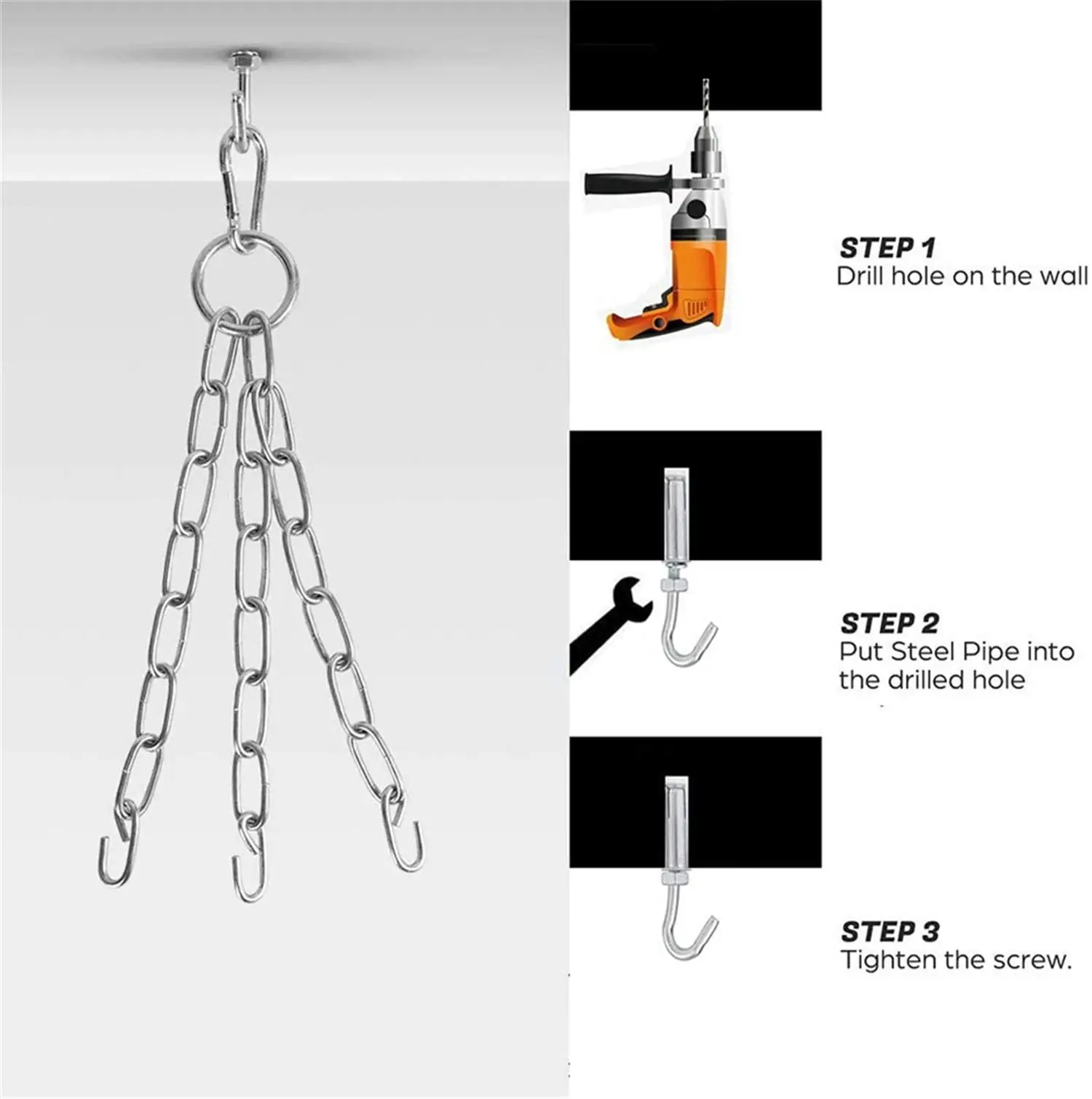 Heavy Punching Bag Unfilled Professional Boxing Sandbag Hanging Accessorie MMA Muay Thai Kickboxing Taekwondo 100/120cm