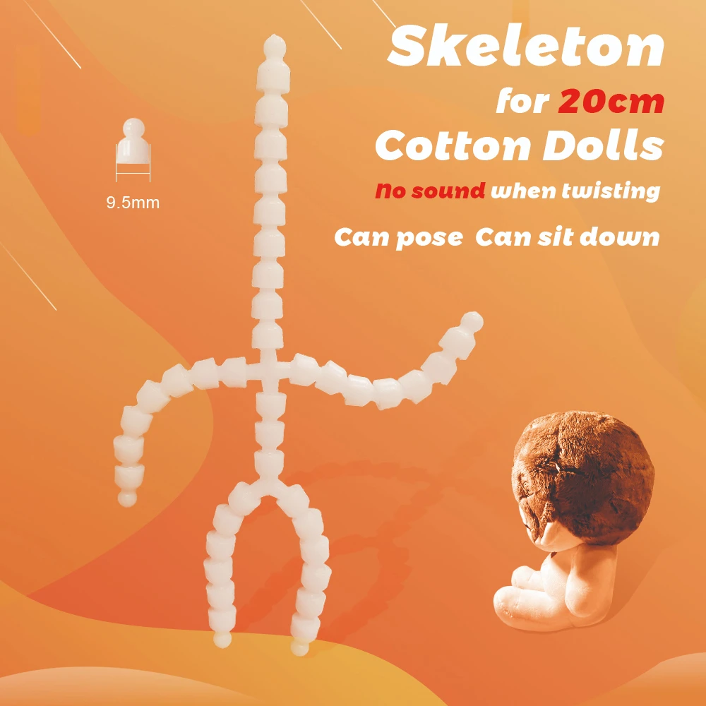 꼬인 해골, 크기 10cm, 15cm, 20cm, 소리 조용한 꼬임 머리와 몸을 가진 면 견면 벨벳 장난감