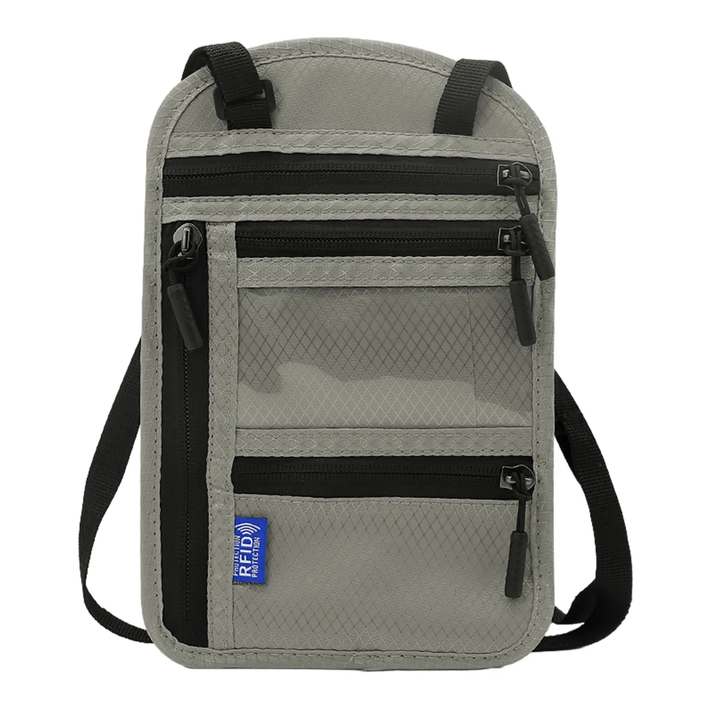 YKK 지퍼가 달린 RFID 차단 여권 거치대, 가족 여러 여권 거치대 커버 가방, 신용 카드 클러치, 남녀공용