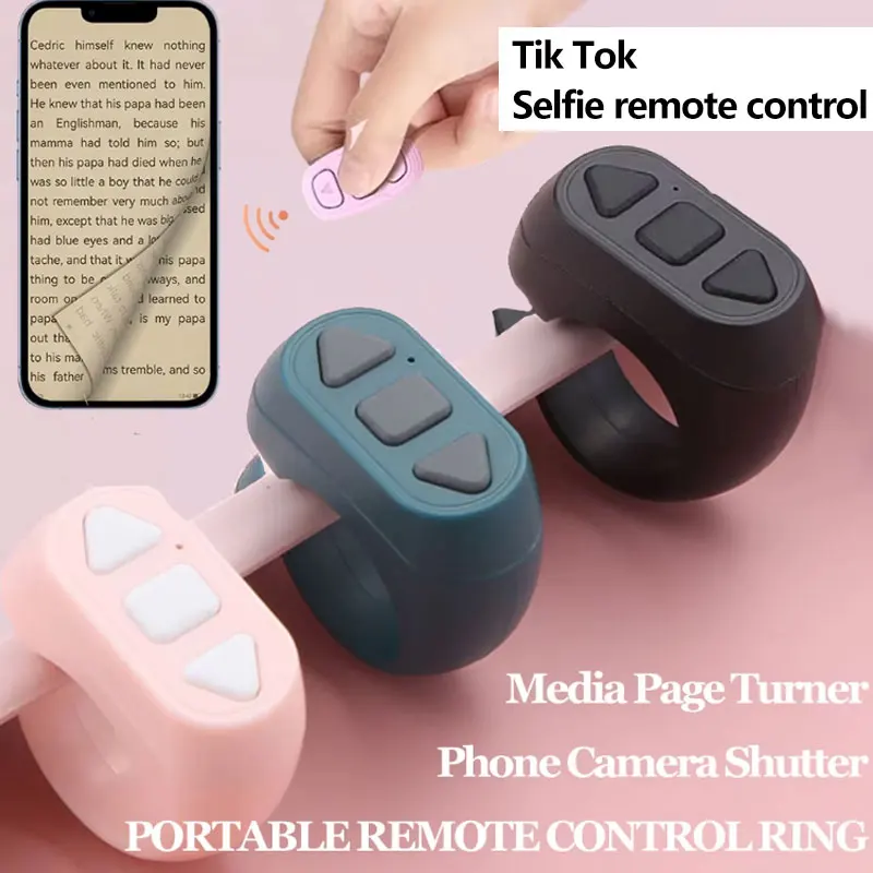 Bluetooth Remote Control Ring for Phone Camera Selfie