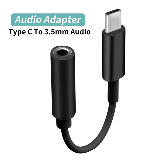 Convertidor tipo C a Jack de 3,5mm, Cable adaptador de Audio para auriculares  tipo C a 3,5 Mm, Cable auxiliar para auriculares tipo C - AliExpress