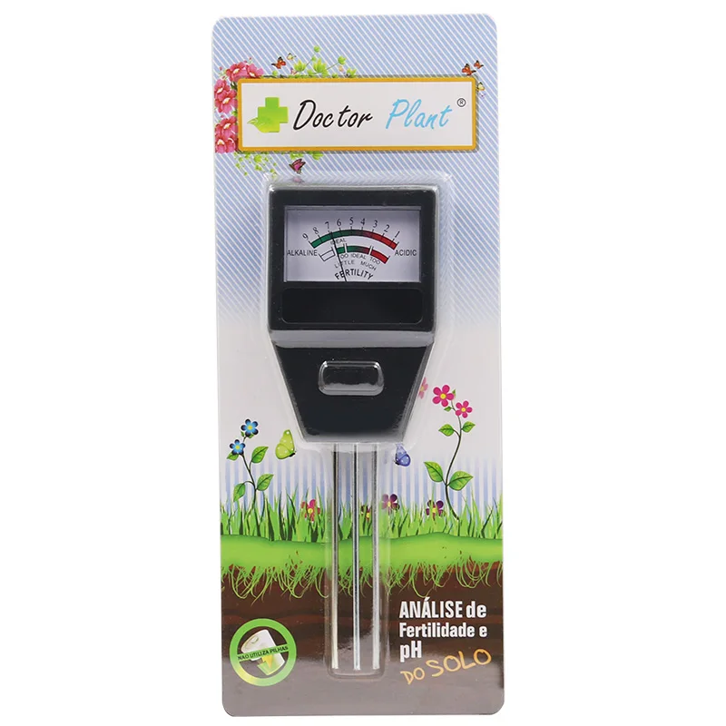 1 PC Soil Moisture Sensor Meter Plant Fertile pH Tester Monitor Fertility Acidity Alkali Test Soil Analyzer Gardening Detector
