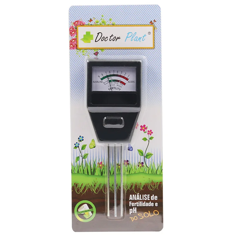 1 PC Soil Moisture Sensor Meter Plant Fertile pH Tester Monitor Fertility Acidity Alkali Test Soil Analyzer Gardening Detector 6
