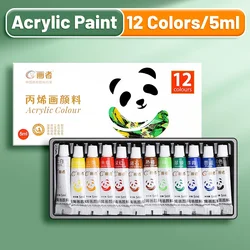 Vibrant Acrylic Paint Set - Rich Pigments for Creative Art Projects (12 Colors)