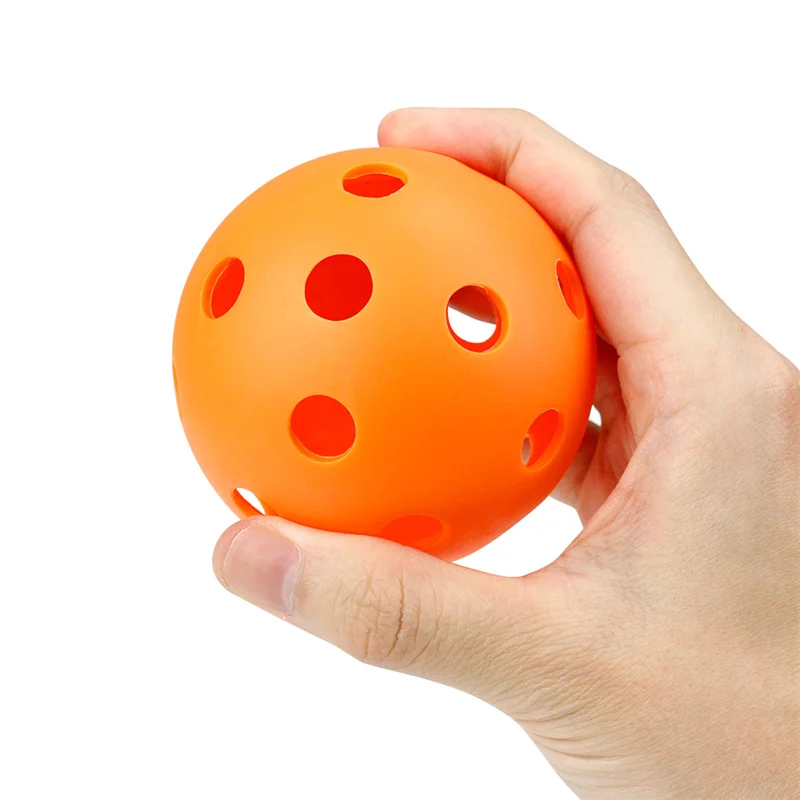 Floorball Stick Ball PE Plastic For Field Hockey Training Street Outdoor Sport Practice Ice Hockey Puck Equipment 72MM 26 Holes hockey stick grip hockey stick extension ice hockey equipment