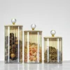 Nordic Transparent Glass Jar High Borosilicate Glass Grain Storage Jar Golden Deer Head Bamboo Cover Dried Fruit Storage Jar 5