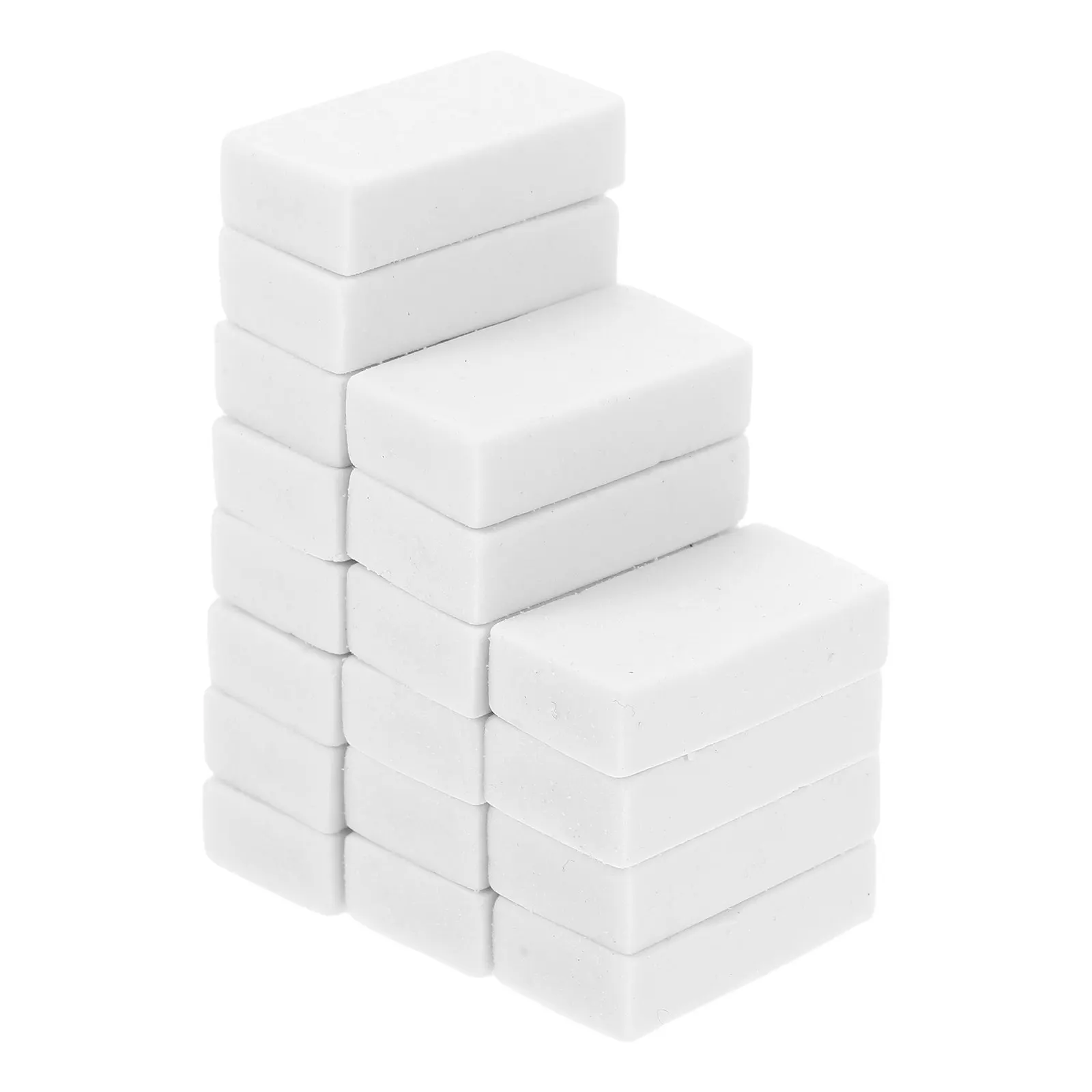 18Pcs 흰색 지우개 그리기 및 미술 스케치용 고무 지우개 잔여물 없는 깨끗한 마감 학생 예술가 시험용 부드러운 연필 지우개
