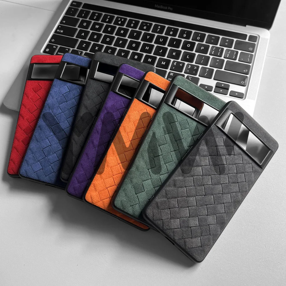 ALCANTARA Weave Case for Google Pixel 8 Pro 7 7A 6A 6 5G Luxury Sportscar Interior Same Leather Protection Back Cover