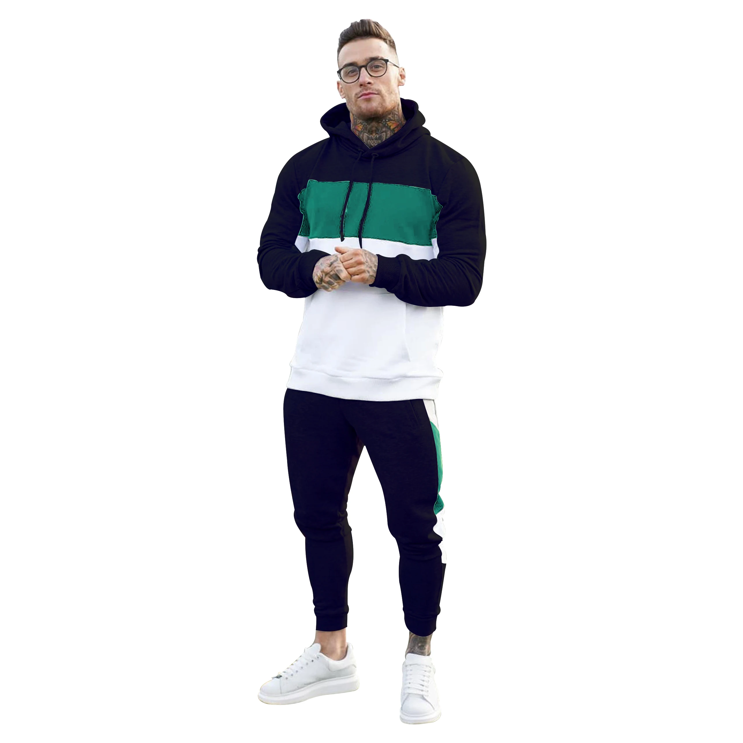 

Men’s Tracksuit Sportswear Suits Two Piece Set Sweatpants Autumn Male Hoodies Sweatsuit Sports Suits Husband Winter Jogging Suit