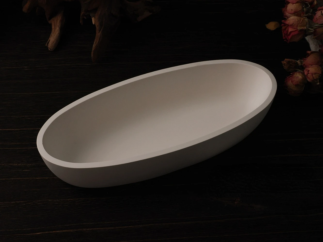 Silicone Mold Oval Cement Ship Shape Candle Jar DIY Concrete Plaster Flower Pot Wax Box Tray Home Decor