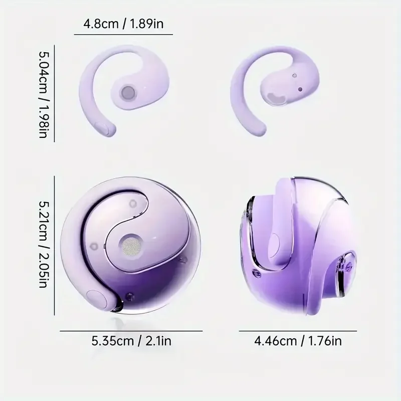 Wireless BT AI Real-time Language Translation Earphones 144 Languages Ear Hanging Headphone Translator for Travel Business