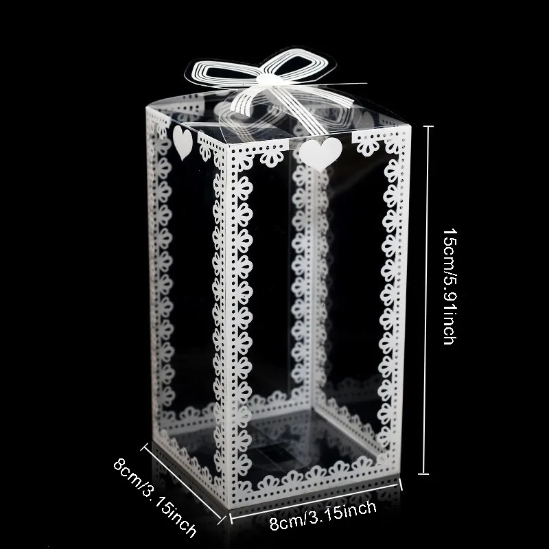 thumbnail image 1 of 10 cajas de embalaje de PVC transparente para cumpleaños, bodas, San Valentín, regalos, cajas de regalo para tartas de chocolate, suministros para fiestas de cumpleaños, 1 of 5