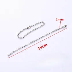 Versatile Round Ball Bead Chains with Connectors for DIY Crafts and Accessories (50Strings)