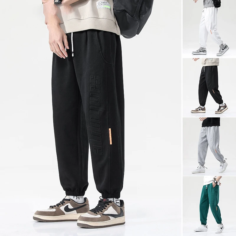 

2023 New Men's Sweatpants Baggy Joggers Fashion Letter Hip Hop Streetwear Pant Men Casual Cotton Loose Trousers 8Xl