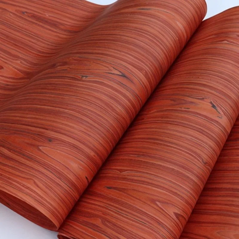 Craft red acid wood veneer furniture speaker decoration wood veneer L:2.5Meters Width:58cm T:0.2mm