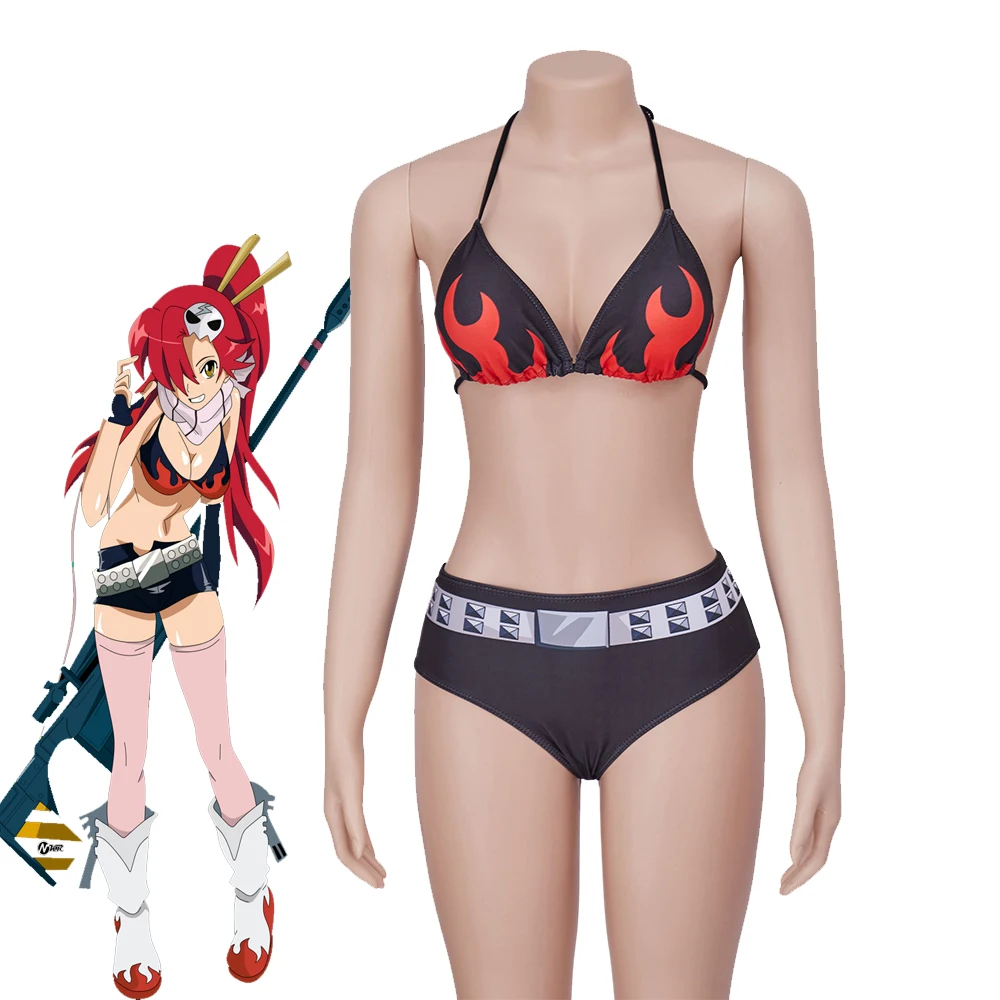 Anime Gurren Lagann Cosplay Yoko Littner Costume Sexy Bikini Bra