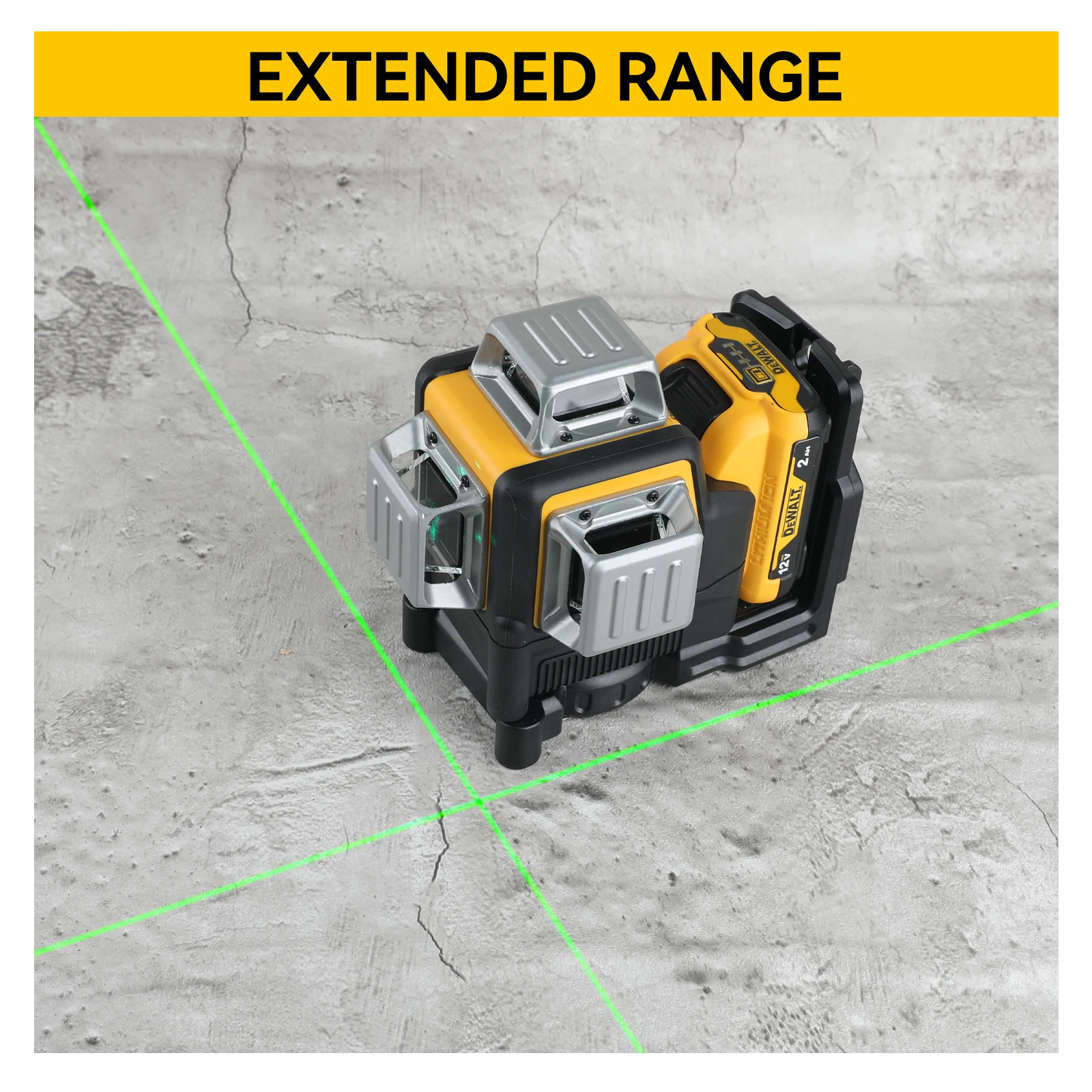 Dewalt DW089LG 3 Sides*360 12 Lines Laser 12V Battery Horizontal Green Light tool Meter Outdoor Degree Vertical bare machine 4