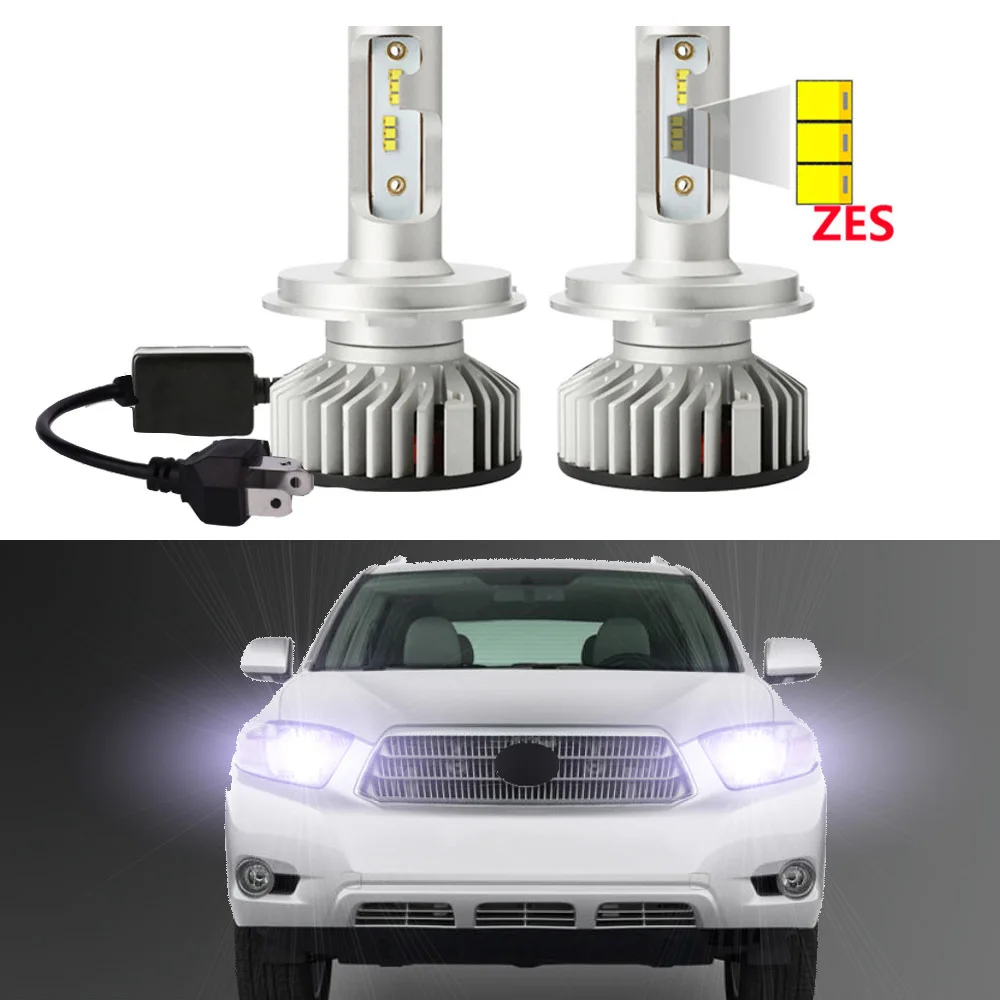 2PCS-Led-Headlight-Bulbs-For-Toyota-Highlander-2008-2009-2010-High-Low ...