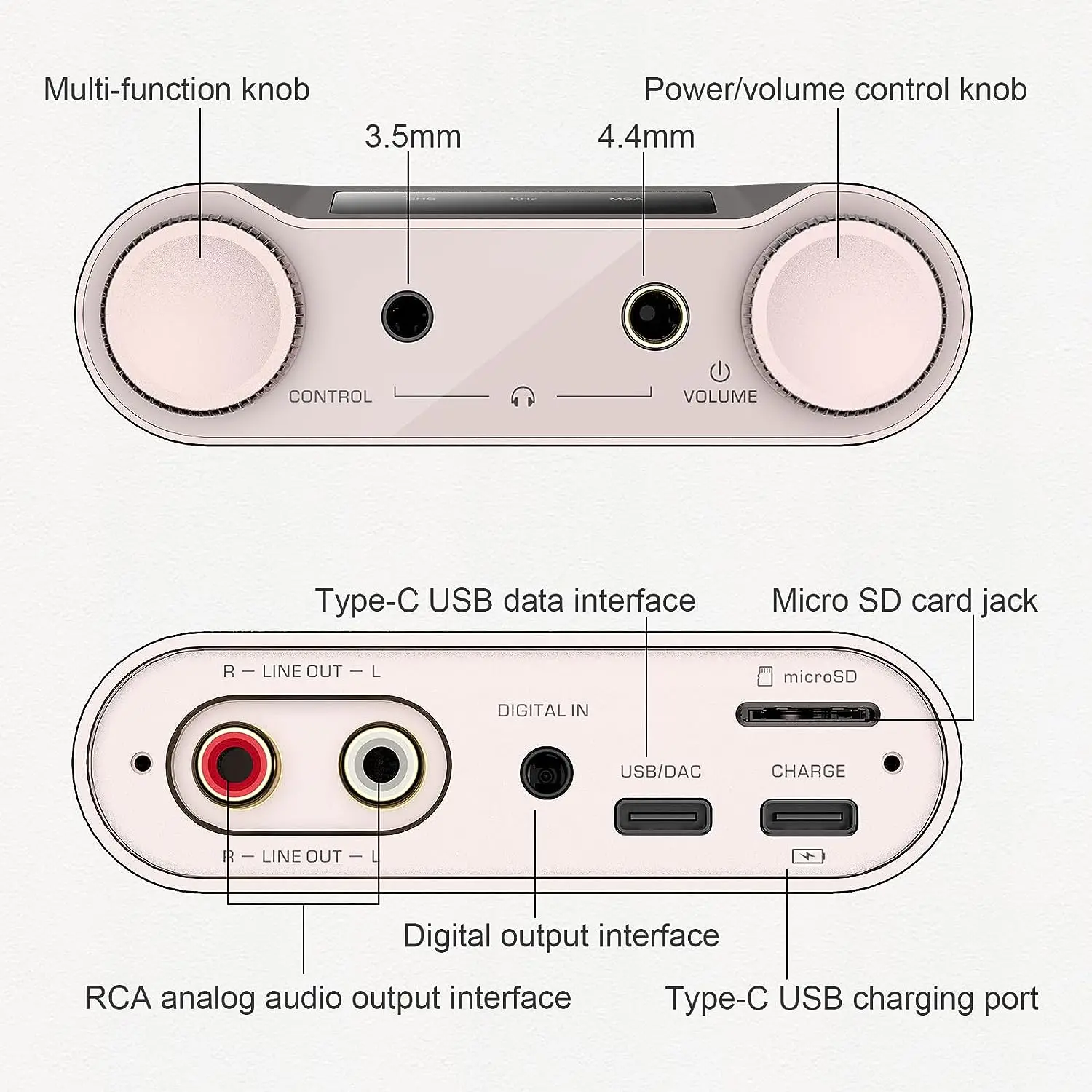 SHANLING H5 고해상도 블루투스 5.0 HIFI 헤드폰 앰프 플레이어 MQA 디코더 듀얼 AK4493SEQ USB DAC RCA 3.5m4.4mm PCM768 DSD512