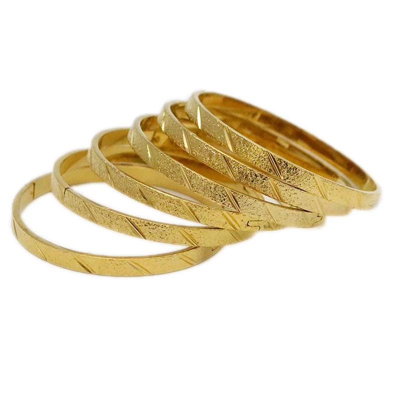 Designer Jewelry Gilded Copper Bracelet, Dubai Bride Ethiopian Wedding Twill Frosted Bracelet, Fashionable Party Gift