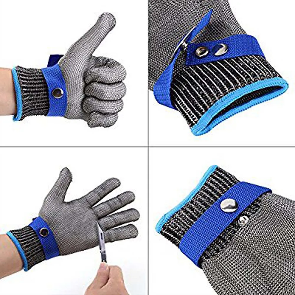23cm Safety Cut Proof Stab Resistant Butcher Gloves Level 5 Work Gloves 