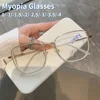 Myopia Glasses Anti Blue Light  White Korean Style Large Frame Glasses Fashion Girls Transparent Glasses Leopard Glasses 1