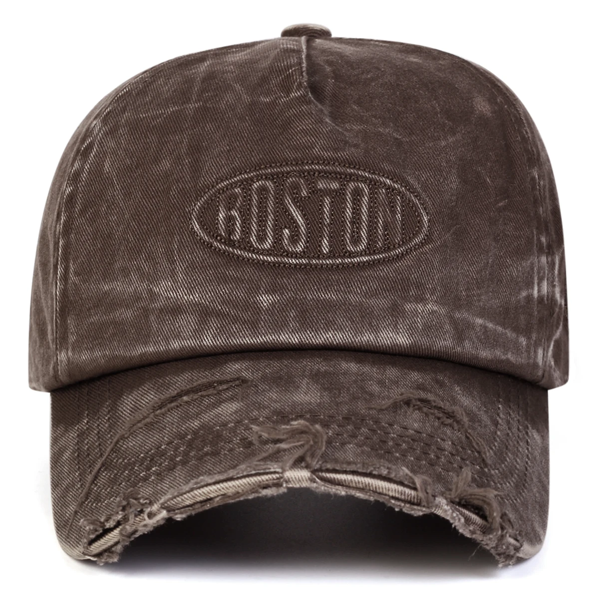 Unisex BOSTON Hole Washed Baseball Caps mit Stickerei – Frühling & Herbst Outdoor Verstellbare Freizeitkappen Sonnenschutz Sportmützen – Detail 5