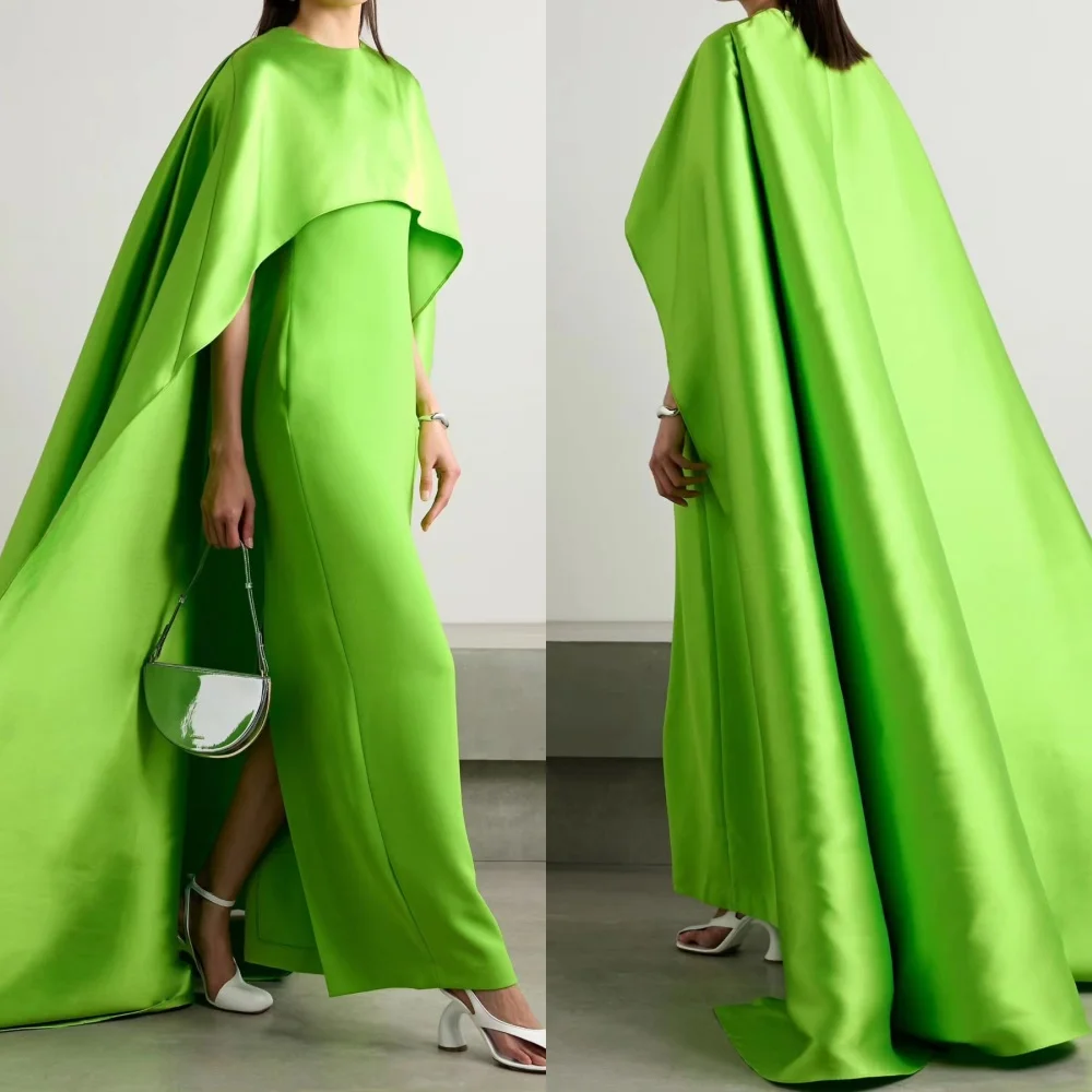 Jersey Ruched Prom A-line High Collar Bespoke Occasion Gown Long Dresses