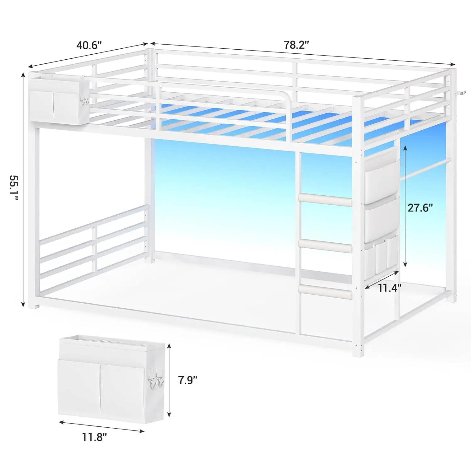 LED Metal Bunk Bed 2