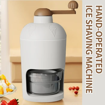 Shaved Ice Machine Mini Ice Crusher Hand Operated Shaved Ice Milkshake Maker Household Portable Small Hail Machine Kitchen Tool