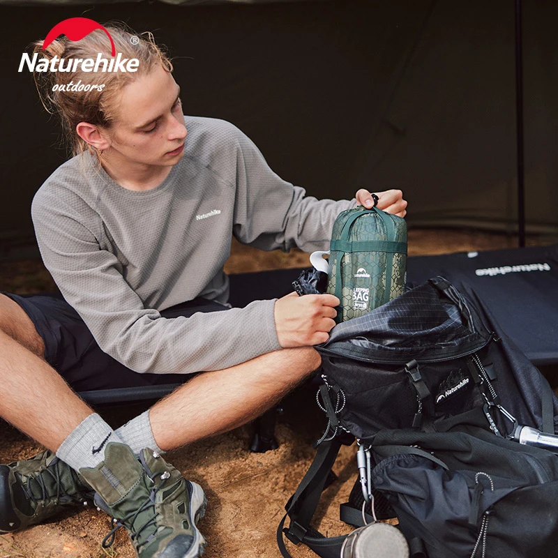 Naturehike LW180 Sleeping Bag Summer Camping Ultralight Sleeping Bag Splicable 2 In 1 Outdoor Cotton Hiking Travel sleeping sleeping bag survival sleeping bag