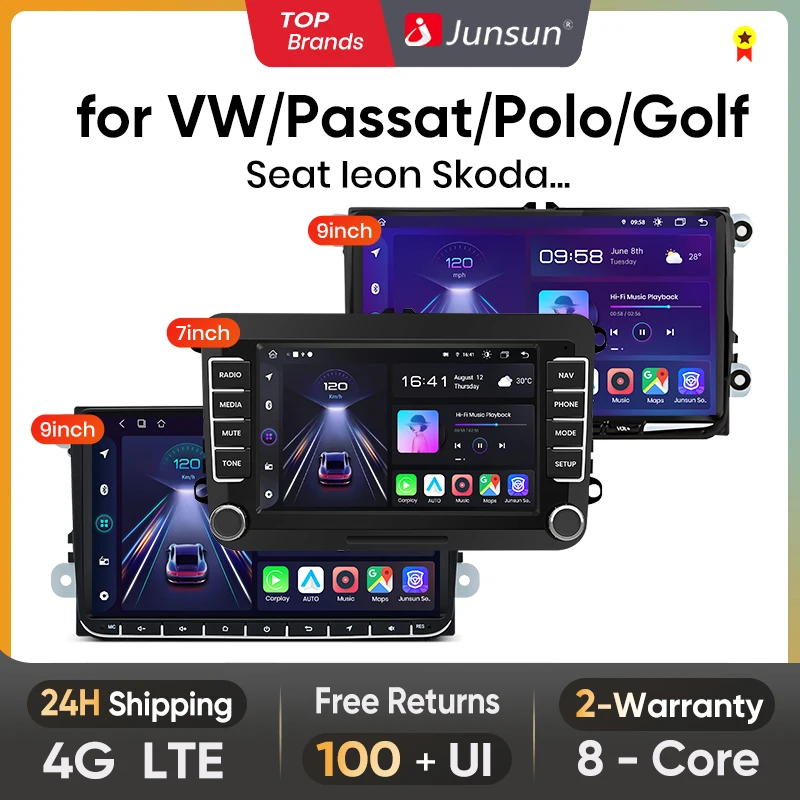 

Автомагнитола Junsun на Android для Volkswagen VW Passat B6 B7 CC Tiguan Touran GOLF POLO Carplay 4G, автомобильный мультимедийный плеер с GPS, Авторадио 2din